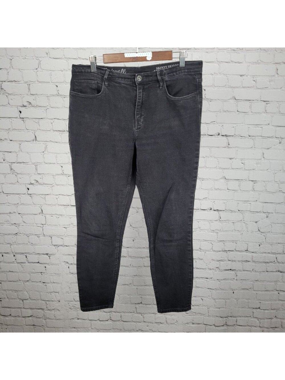 Madewell Black Denim Skinny Skinny Ankle High Riser Stretch Jeans 32 (33x28)